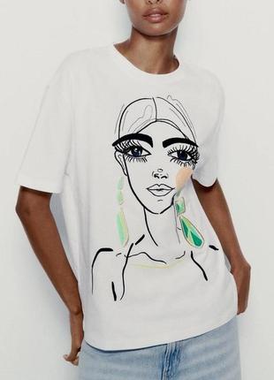 Базовая футболка zara в наличии