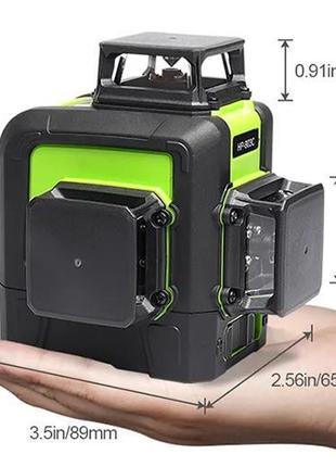 3d лазерний рівень/нівелір зелений промінь huepar hp-903cg 5200mah