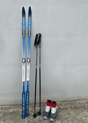Комплект з біговими лижами salomon1 фото