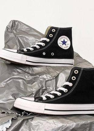 Кеди converse all star конверс олл стар високі чорні2 фото