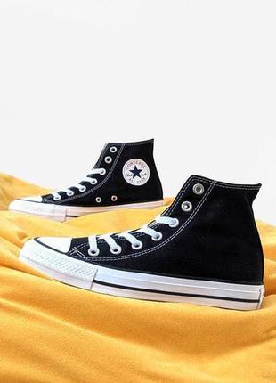 Кеди converse all star конверс олл стар високі чорні5 фото