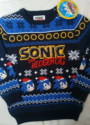Свитер ёжик соник,еж, sonic sega,5-6 лет