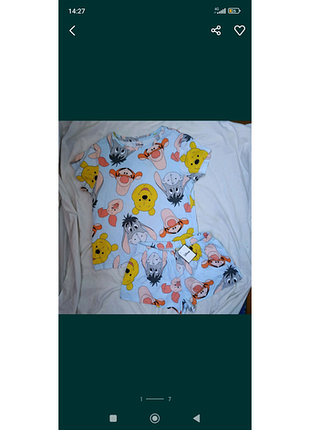 Піжама футболка та шорти принт вінні пух дісней