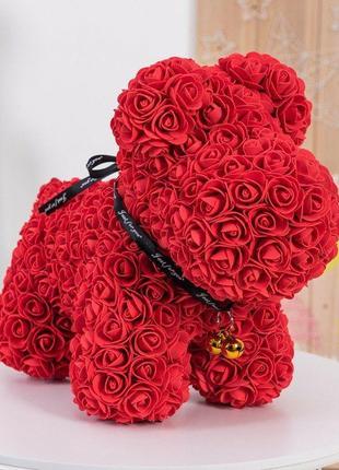 Ведмедик із 3d троянд, подарунок для коханої, ведмедика, на 8 бер5 фото