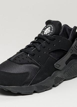 Кросівки чоловічі nike air huarache triple black / чорні3 фото