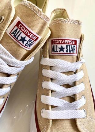 Кеди жіночі низькі converse dark cream / кремові / бежеві1 фото