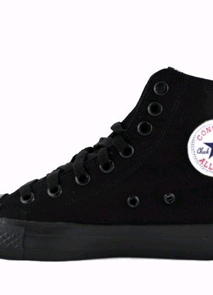 Чоловічі високі чорні кеди converse2 фото