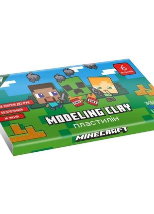 Пластилін yes, 6 кол., 120г "minecraft"