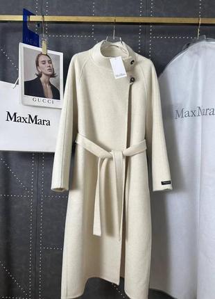 Жіноче молочне пальто maxmara5 фото