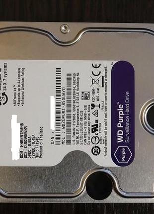 Жорсткий диск western digital purple 2tb 64mb (wd20purz)