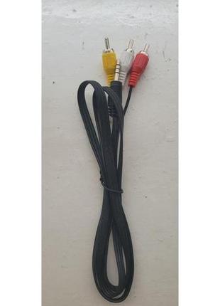 Кабель 3rca 4pin (3.5) тюльпан