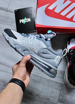 Кросівки nike air max 270 react travis scott cactus black grey2 фото