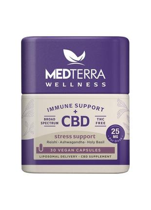 Cbd капсули stress support medterra 750мг, кбд, коноплі ориг. сша