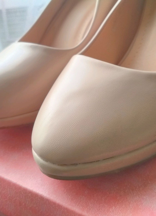 Жіночі туфлі, розмір 40, колір нюдовий, висота каблука 10 см4 фото