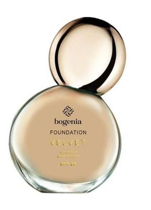 Тональная основа для лица bogenia velvet foundation spf 20 с матирующим эффектом 006 latte, 30 мл