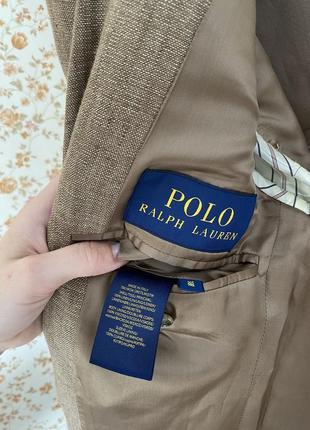 Льняной блейзер пиджак пиджак polo ralph lauren летний льняной оригинал лен лен s m6 фото