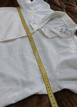 Ретро блузка з вишивкою короткий рукав5 фото