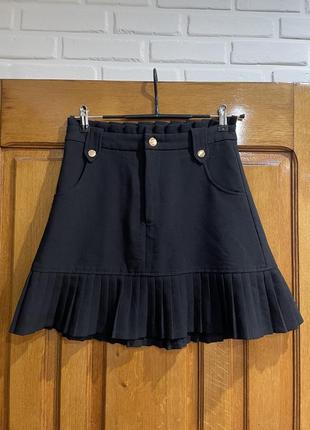 Мини юбка теннисная юбка плиссированная мини1 фото