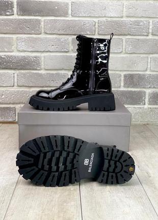 Женские ботинки balenciaga tractor black9 фото