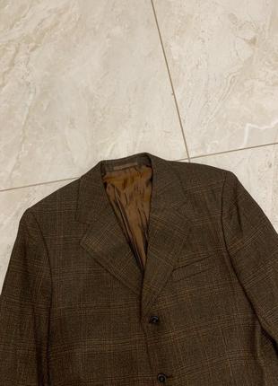 Винтажный шерстяной пиджак жакет коричневый kaleva2 фото