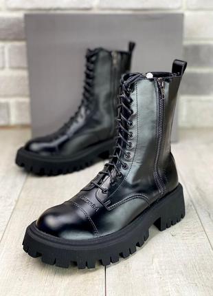 Женские ботинки balenciaga tractor black3 фото