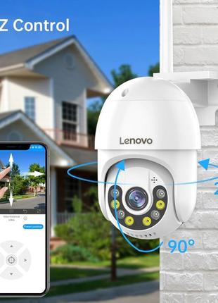 Зовнішня ptz wi-fi ip камера lenovo 3mp 4x zoom внешняя уличная4 фото