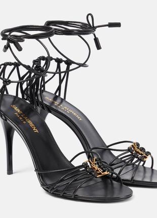 Туфлі saint laurent babylone 90 leather sandals