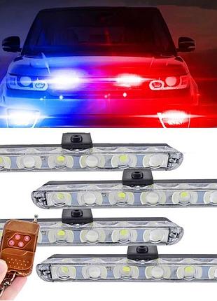 Светодиодный led стробоскоп (4 лампы + 9 режимов работы+пульт ду