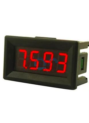 Цифровий вольтметр 12-24в (4-х розрядний, до 100 в, 40 x 23 мм)