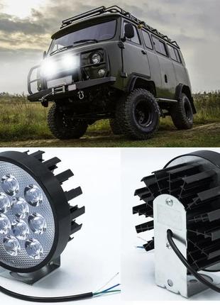 Led фара + функція стробоскопа (12 led, 12v, 24 вт, 6500k)