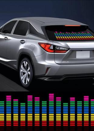 Еквалайзер led + звуковий контролер 90х25 см / світломузика