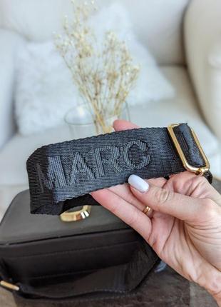 Женская сумка кросс боди marc jacobs. марк джейкобс люкс качество черный+золото2 фото