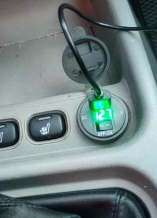 Швидка зарядка qc 3.0, 12в - 24в + вольтметр / врізна розетка8 фото