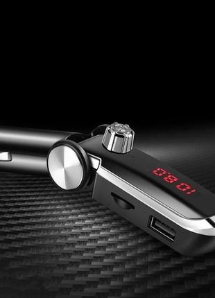 Стерео блютус фм + голосний зв'язок (2xusb / microsd / вольтметр)