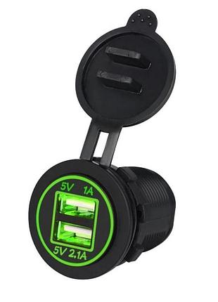 Автомобільна розетка 2хusb (12-24 в)/ адаптер живлення usb