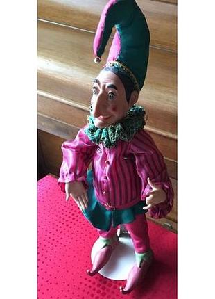 Лялька середньовічного блазня колекційна