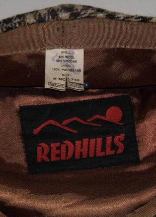 Кепка-кашкет в клеточку шерсть redhills m/58 cm -германия