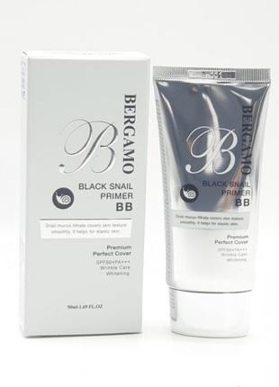 Антивіковий bb-крем з екстрактом чорної равлики bergamo black snail primer bb cream