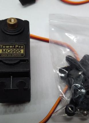 Сервопривод mg995 towerpro з металевою шестернею та гойдалками