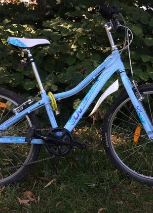 Велосипед giant areva lite 24 blue для дівчаток 7-12 років.