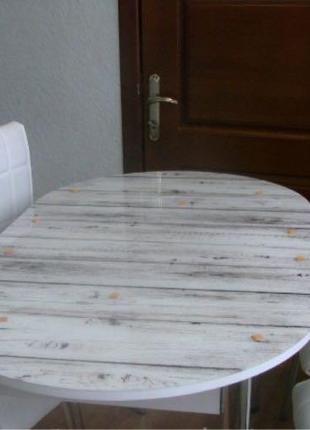 Обідній розкладний стіл на 6/4 стільців туреччина гартоване скло.6 фото