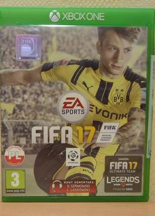 Диск з грою fifa 17 для xbox one, one s, one x, x series