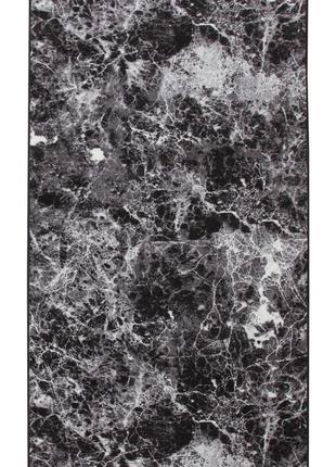 Ковер безворсовый на резиновой основе dakaria ratio printgel run 1023vl38-p4 0.80x3.90 м черный