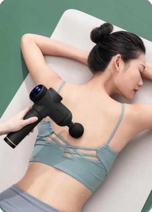 Перкусійний масажер massage gun масажний пістолет 6 насадок 24...3 фото