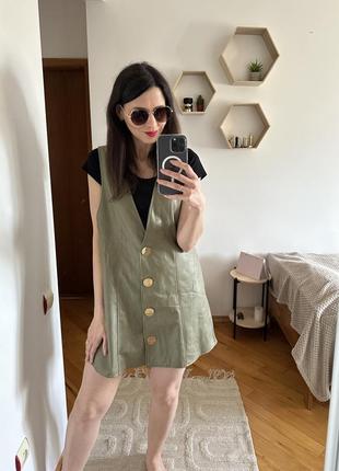 Класний сарафанчик із еко шкіри