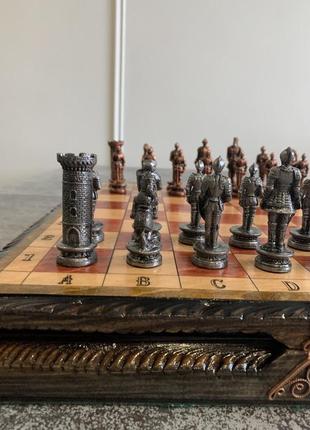 Шахи з металу, військова тематика, шахи, chess, подарунок, колле2 фото