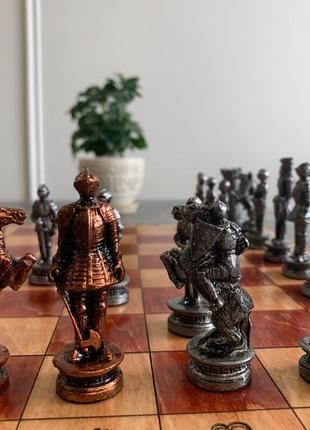 Шахи з металу, військова тематика, шахи, chess, подарунок, колле4 фото