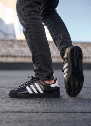 Adidas superstar black2 фото