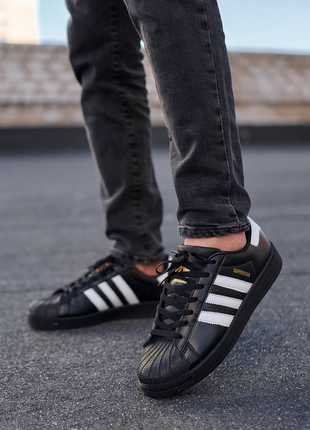 Adidas superstar black7 фото