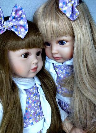 Кукла реборн девочка даша винил-силиконовая с голубыми глазами keiumi 60 см (м1480148)5 фото